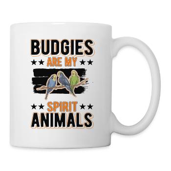 Les perruches sont mes animaux spirituels Wellensittich - Mug blanc - blanc - Droite