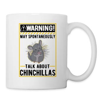 Peut parler spontanément de Chinchillas - Mug blanc - blanc - Droite
