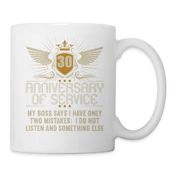 30 ans de service 30 ans de service - Mug blanc - blanc - Droite