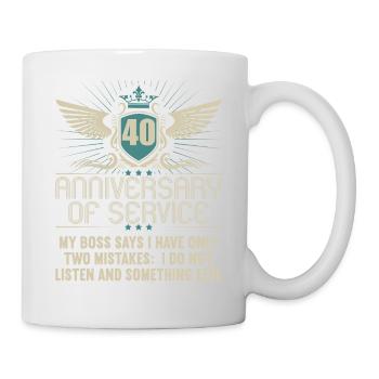 40 ans de service 40 ans de service - Mug blanc - blanc - Droite