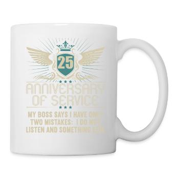 25 ans de service 25 ans de service - Mug blanc - blanc - Droite
