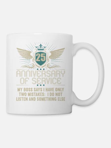25 ans de service 25 ans de service - Mug blanc - blanc
