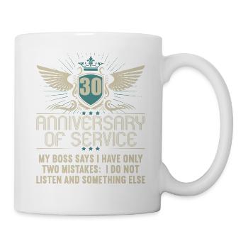 30 ans de service 30 ans de service - Mug blanc - blanc - Droite