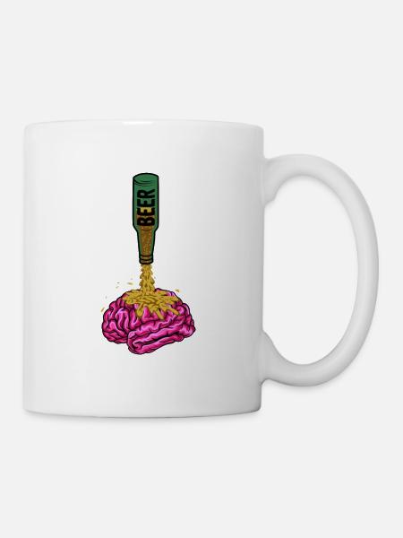 Shut Up Brain - Tasse - Weiß