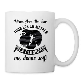 Plongée Sous Marine Mer Idée Cadeau Plongeur Océan - Mug blanc - blanc - Droite
