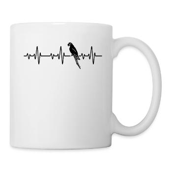 Heartbeat Cockatiel Oiseau Perroquets Oiseau - Mug blanc - blanc - Droite