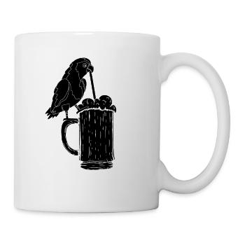 Lustiger Nymphensittich Papagei Vogel lustige - Tasse - Weiß - Rechts