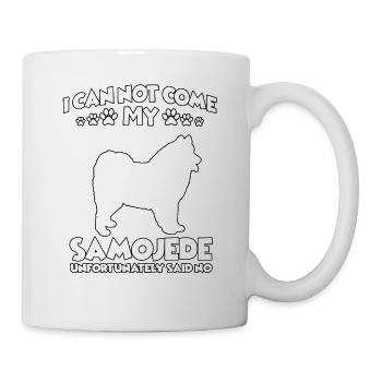 Samoyed dog lover who spaz with her dog - Mug - white - Right