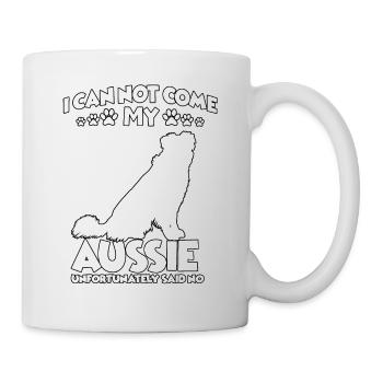 Berger australien drôle aussie chiens de promenade - Mug blanc - blanc - Droite