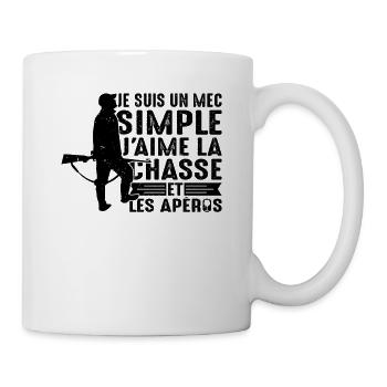 Chasse Et Apéro Chasser Cadeau Sanglier Mec Forêt - Mug blanc - blanc - Droite