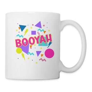 Booyah & 90s Vintage Eighties 1980s Costume Party - Mug - white - Right