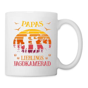 Jäger - Papas Lieblings Jagdkamerad - Jagd Kinder - Tasse - Weiß - Rechts