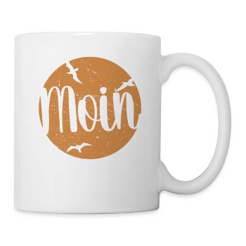 Moin ihr Spacken - Digga Spruch Meer Norddeutsch - Tasse - Weiß - Rechts