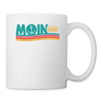 Moin ihr Spacken - Digga Spruch Meer Norddeutsch - Tasse - Weiß - Rechts
