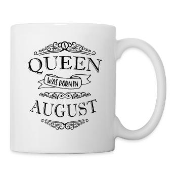 Une reine est née en août - Mug blanc - blanc - Droite