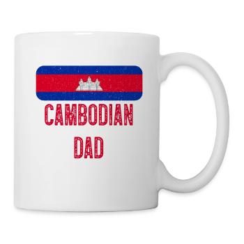 J’ai deux titres Cambodgien et Papa Cambodge - Mug blanc - blanc - Droite