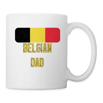 J’ai deux titres belge et papa Belgique - Mug blanc - blanc - Droite
