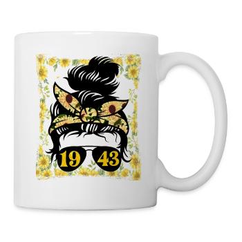 Sunflower Mama Née 1943 Anniversaire - Mug blanc - blanc - Droite