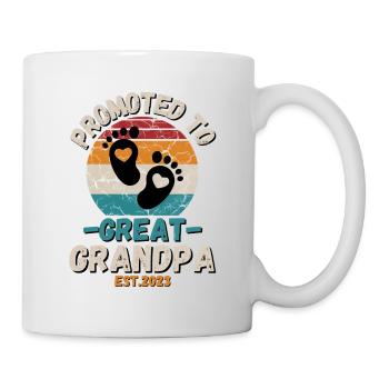 Promoted to Great Grandpa 2023 Grandpa - Mug blanc - blanc - Droite
