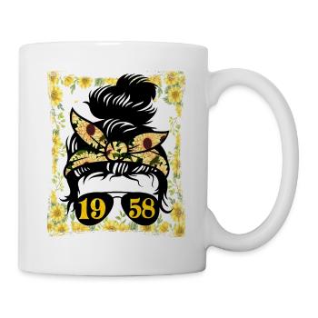 Sunflower Mama Née 1958 Anniversaire - Mug blanc - blanc - Droite