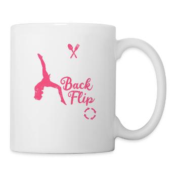 Eat Sleep Back Flip Repeat Acrobat Gymnastics Funny - Mug - white - Right