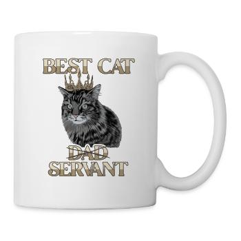 Best Cat Dad Servant Miezekatze Kätzchen - Tasse - Weiß - Rechts