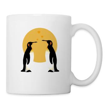 Penguin Couple Emperor Sea Bird King Penguin - Mug - white - Right