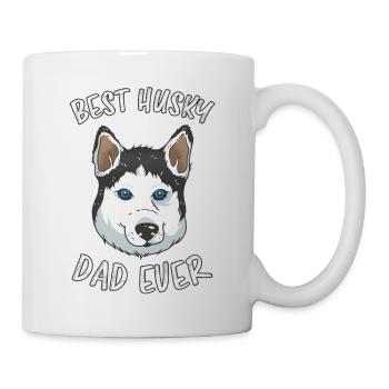 Best Husky Dad Fun Saying Siberian Husky Gift - Mug - white - Right