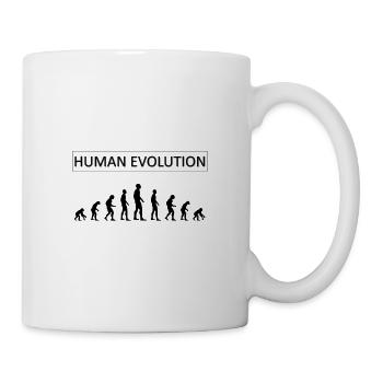 Human Evolution Funny Design - Mug - white - Right