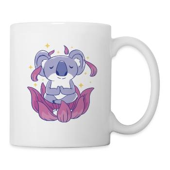 Koala Meditates in Lotus Flower Yoga Meditation - Mug - white - Right
