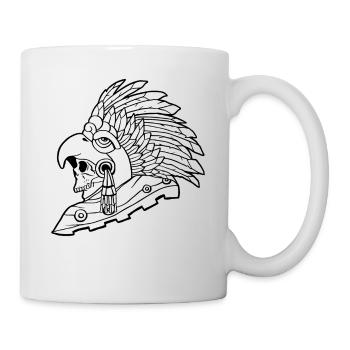 Aztèque Eagle Warrior Mayan Skull Inca - Mug blanc - blanc - Droite