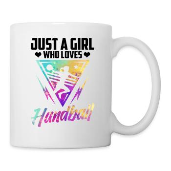 Girl who loves handball player sports game - Mug - white - Right