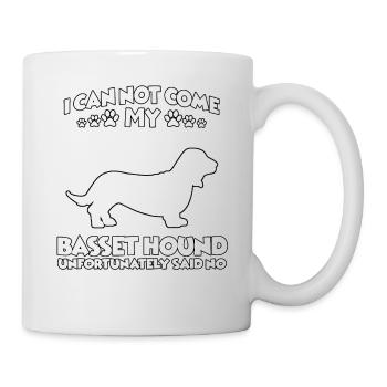 Basset Hound promener drôle amoureux des chiens Bas - Mug blanc - blanc - Droite