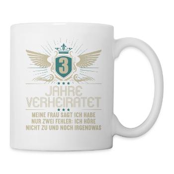 3 years married only 2 mistakes 3.Wedding anniversary - Mug - white - Right