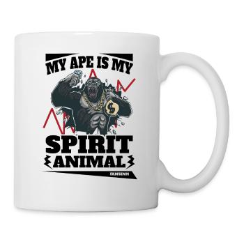 Mon singe est mon animal spirituel - Mug blanc - blanc - Droite