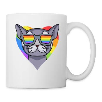 CHAT LGBT British Shorthair Rainbow - Mug blanc - blanc - Droite