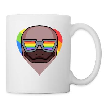 LGBT Tier Schnabeltier Regenbogen - Tasse - Weiß - Rechts