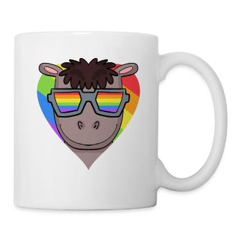 LGBT Tier Pferd Regenbogen - Tasse - Weiß - Rechts