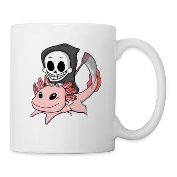 Grim Reaper and Axolotl - Mug - white - Right