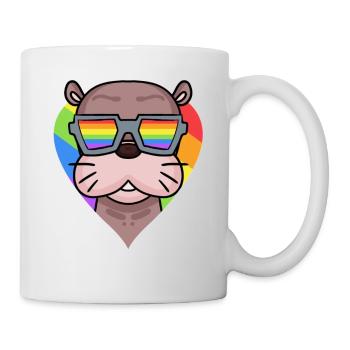 LGBT Animal Sea Lion Rainbow - Mug - white - Right
