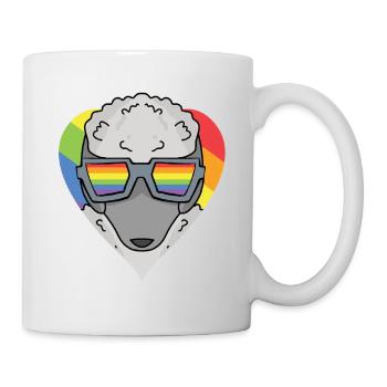 LGBT Dog Poodle Rainbow - Mug - white - Right