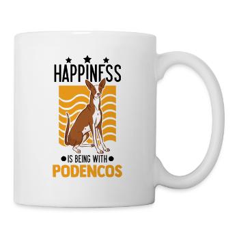 Happiness is being with Podencos - Mug - white - Right
