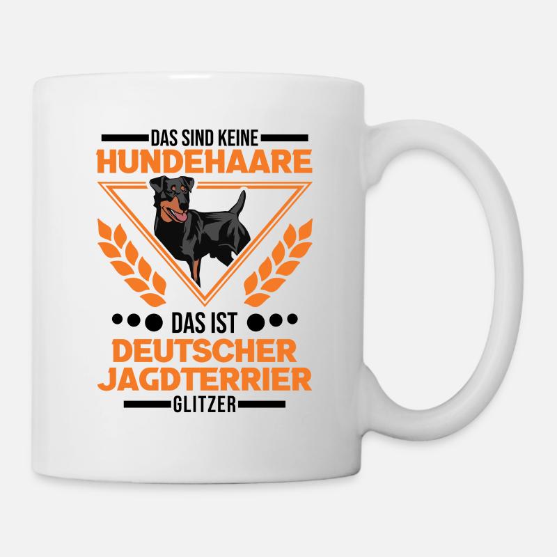 Deutscher Jagdterrier Glitzer - Tasse - Weiß