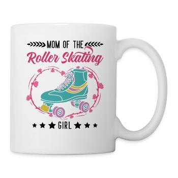 Rollschuh Mädchen Mama Rollkunstlauf - Tasse - Weiß - Rechts