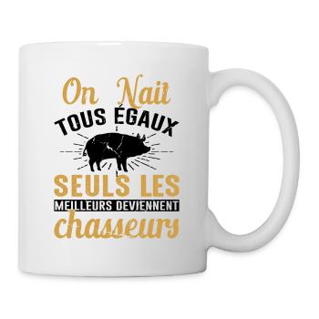 Les Meilleurs Deviennent Chasseurs Chasser Cadeau - Mug blanc - blanc - Droite