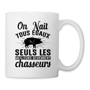 Les Meilleurs Deviennent Chasseurs Chasser Cadeau - Mug blanc - blanc - Droite