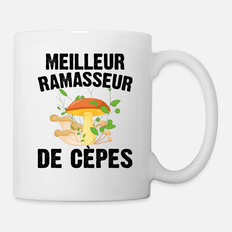 Meilleur Ramasseur De Cèpes Champignon Cadeau Cèpe - Mug blanc - blanc