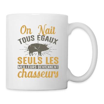 Les Meilleurs Deviennent Chasseurs Chasser Cadeau - Mug blanc - blanc - Droite