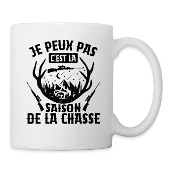 Je Peux Pas C'est La Saison De La Chasse Chasser - Mug blanc - blanc - Droite