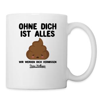 Abschied Kollege Abschiedsgeschenk Jobwechsel - Tasse - Weiß - Rechts